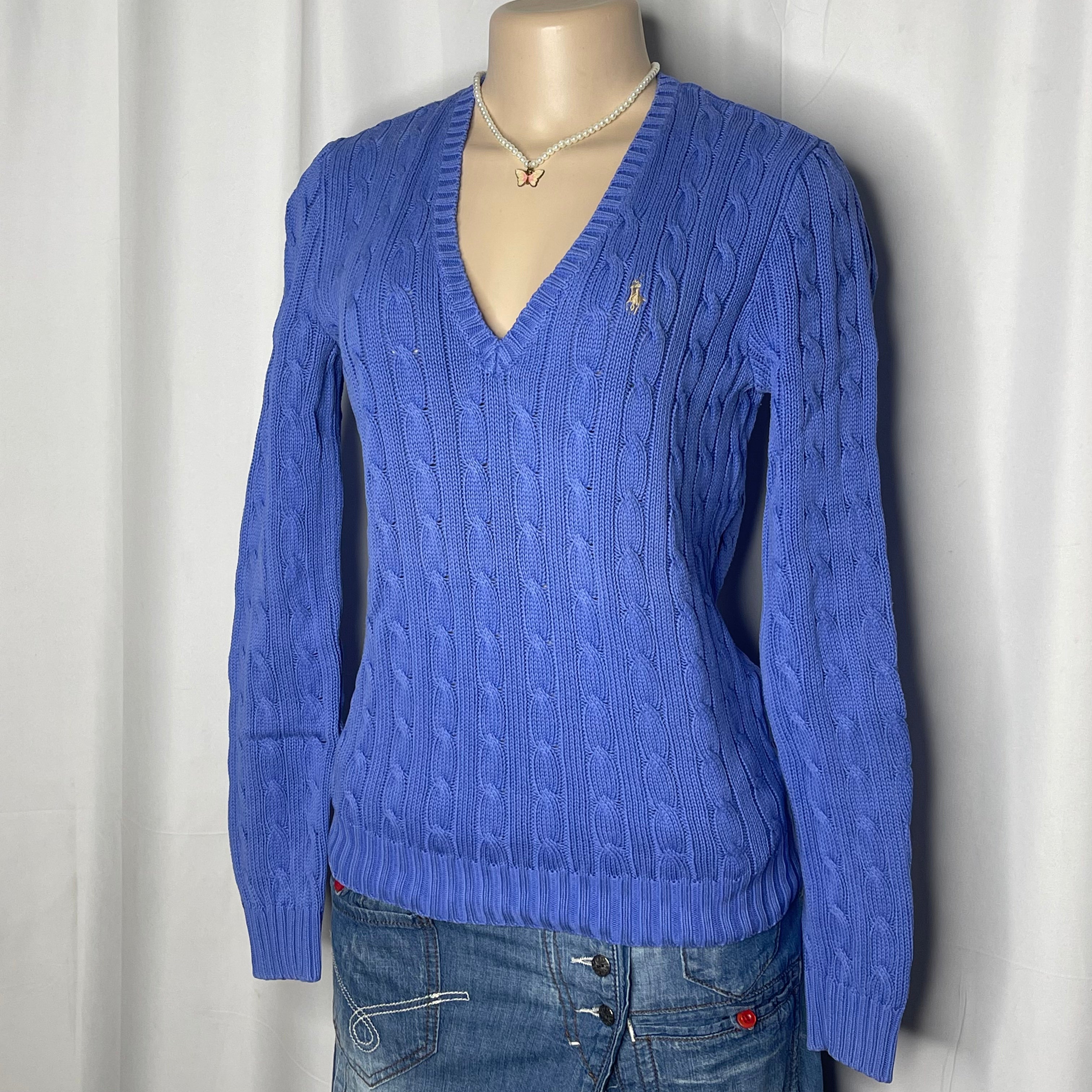 Cable Knit V-Neck Sweater