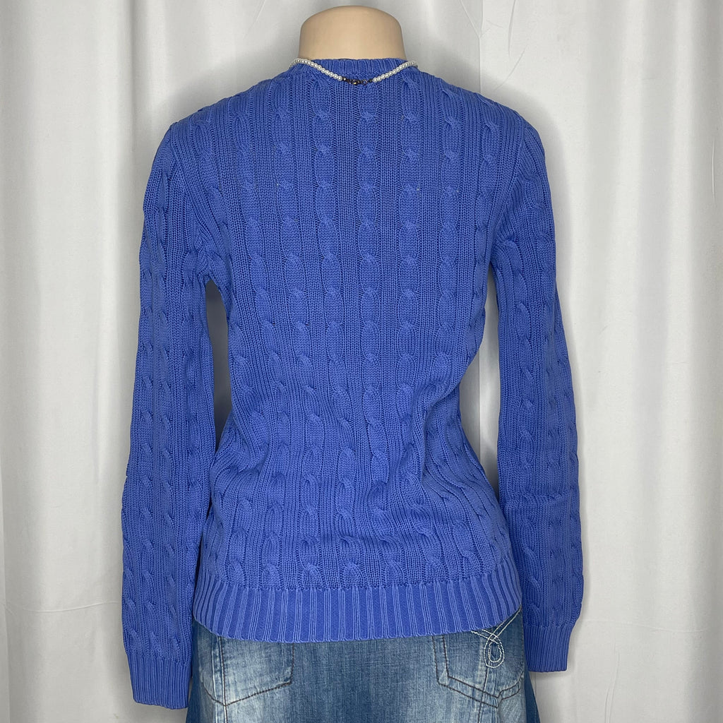 Cable Knit V-Neck Sweater