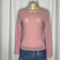 Pink Long Sleeves Mesh Top