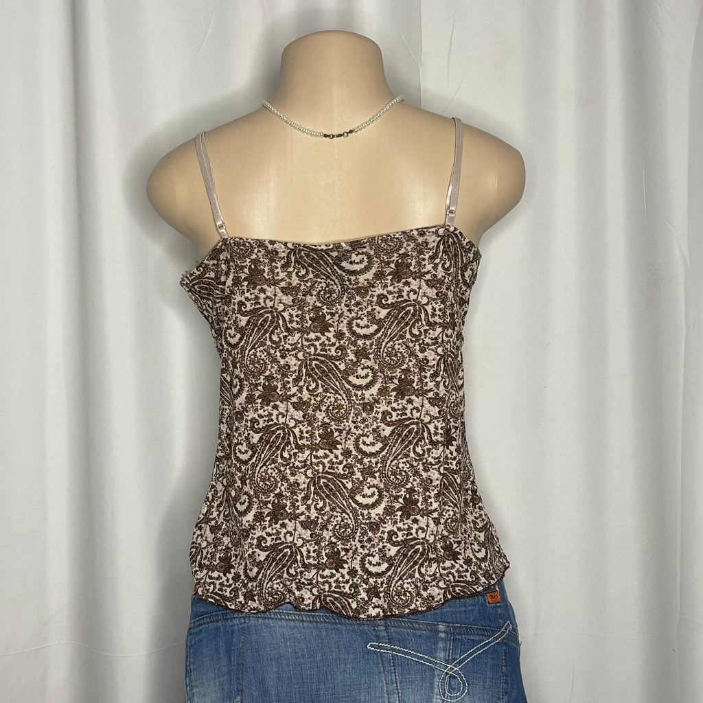 Paisley Print Wrap Style Cami Top