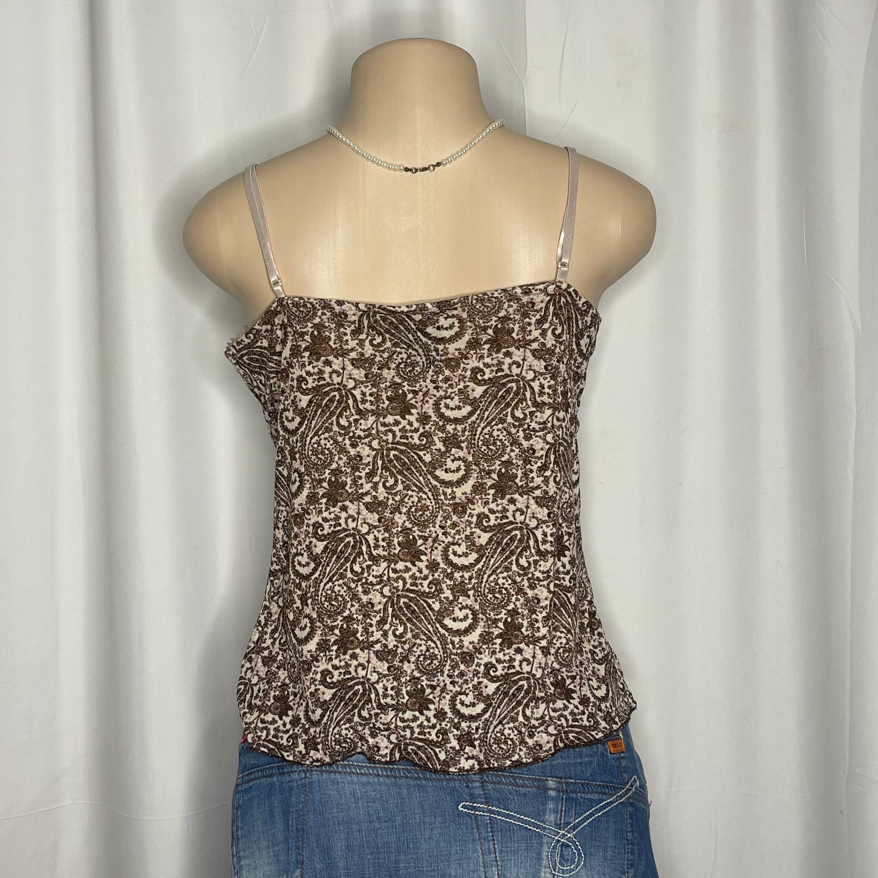 Paisley Print Wrap Style Cami Top