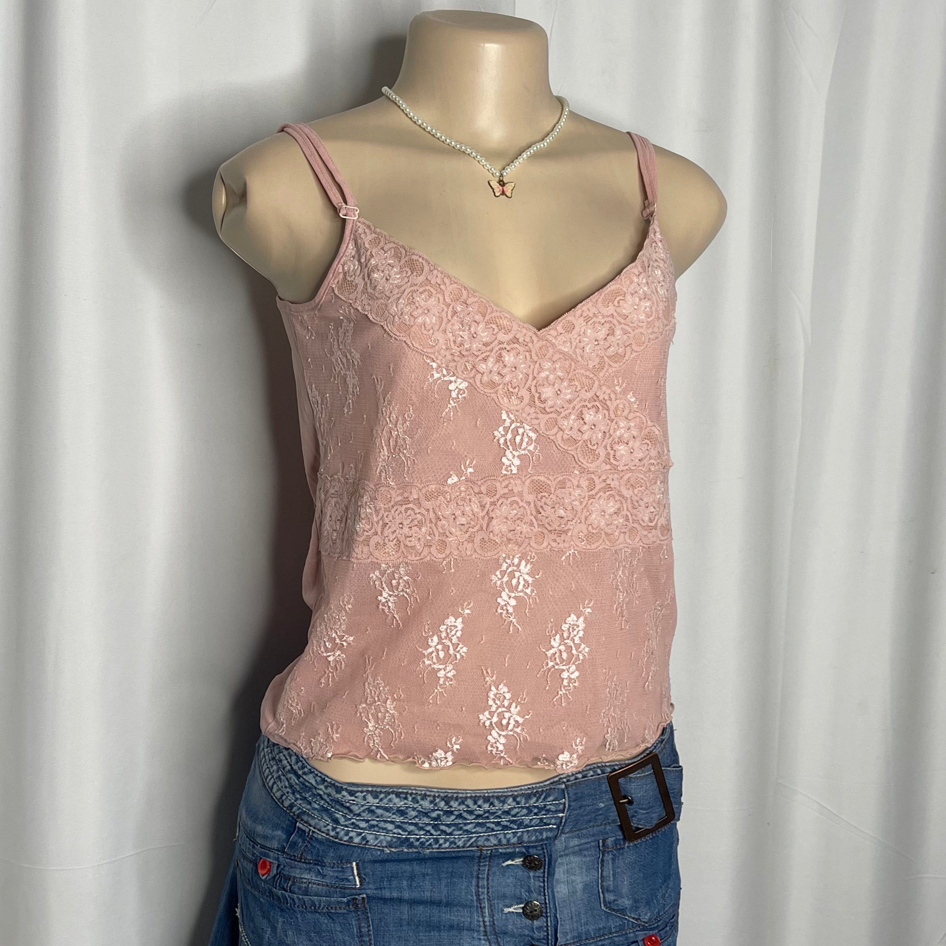 Lace Mesh Cami Top
