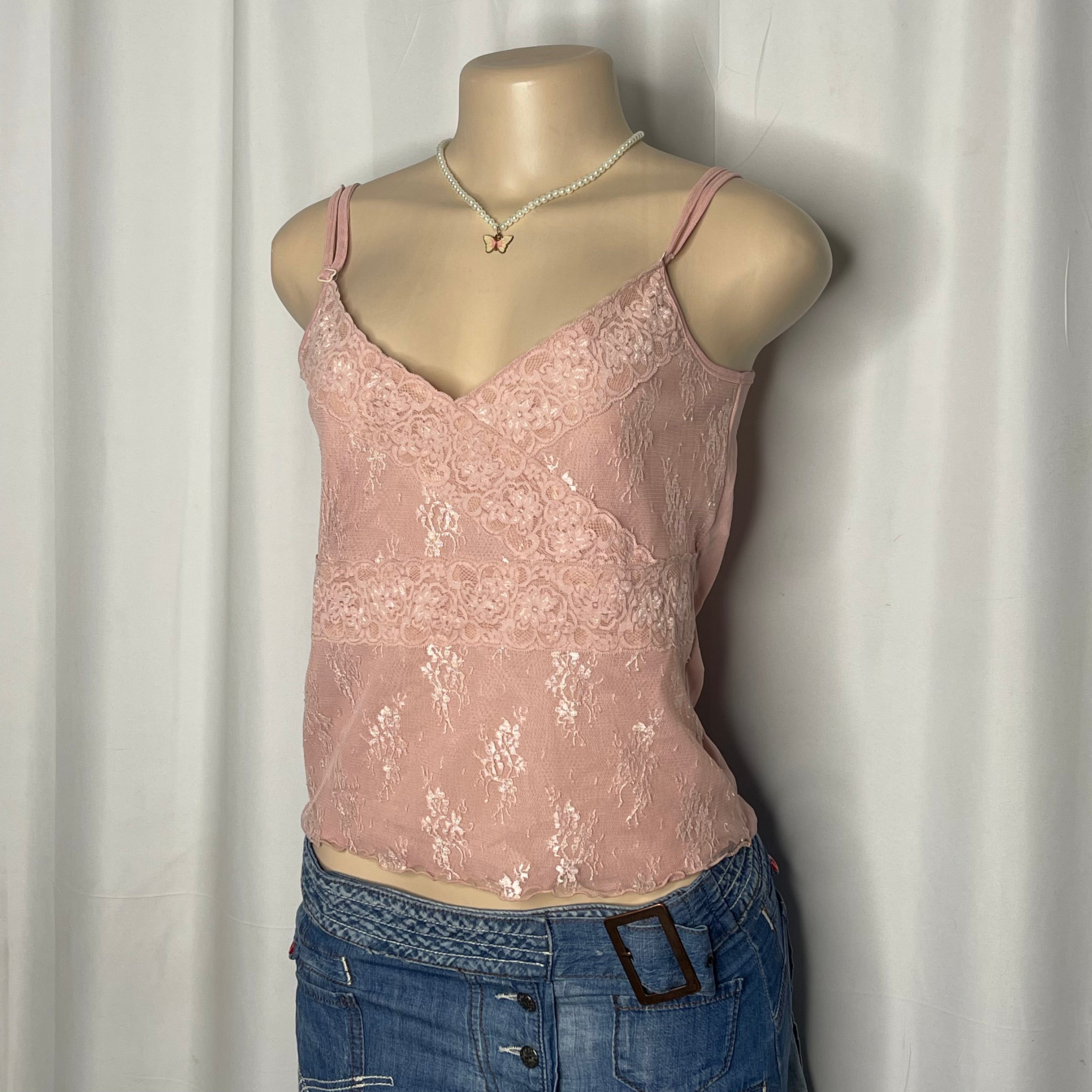 Lace Mesh Cami Top