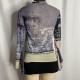 Philosophy Geisha Print Mesh Top 