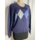 Dark Blue Argyle Sweater 