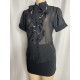 Black Ruffled Blouse 